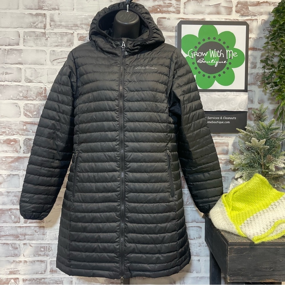 Eddie Bauer 650 Women's small Black Puffer Coat